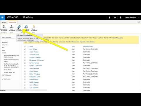Changing Permissions in Onenote