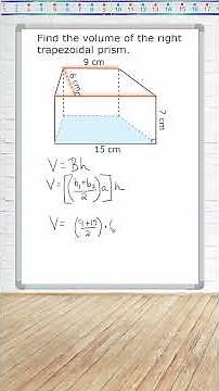 Volume of a Trapezoidal Prism #maths #trapezoidal #volumeofprisms