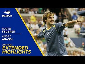 Roger Federer vs Andre Agassi Extended Highlights | 2005 US Open Final
