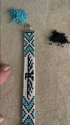 All seed bead bracelet, Native American style loom work with all Miyuki seed beads .