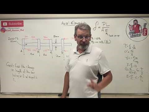 Mechanics of Materials: Lesson 17 - Axial Elongation Due to Axial Load Example