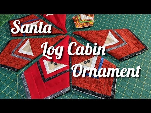 Santa Log Cabin Ornaments