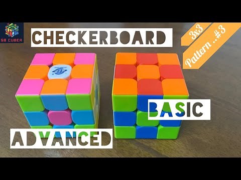 How to make basic and advance Checkerboard Pattern in 3x3 Rubik's Cube / Pattern ..#3