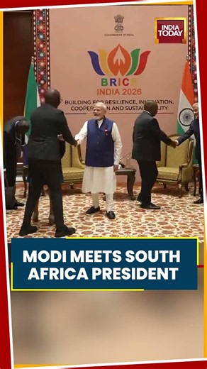 PM Modi Meets South African President Ramaphosa At BRICS 2026 #Shorts