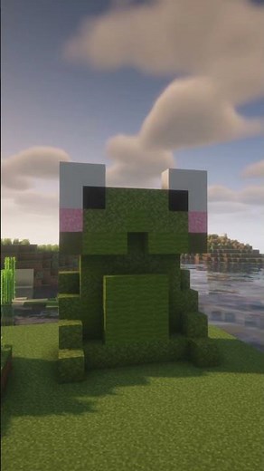Minecraft Frog Fountain 🐸 Aesthetic Nature Build Idea 🌿 #minecraftshorts #minecraft #minecraftbuilds