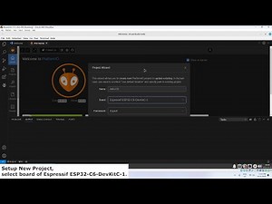 Install PlatformIO on Visual Studio Code to program ESP32-C6 in ESP-IDF.
