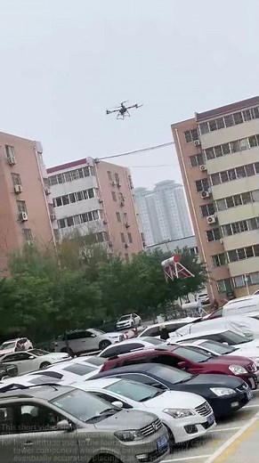 Future Arrives! Drone Installs Water Tower on the Sky Ladder