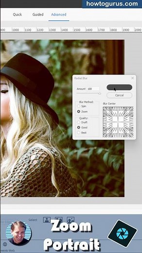 How to Make an Exciting Zoom Effect Portrait in Photoshop Elements!