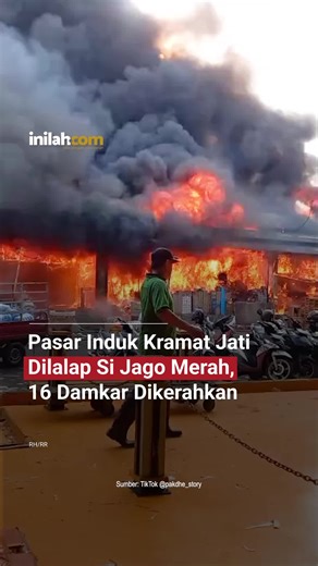 Kebakaran di Pasar Induk Kramat Jati Jakarta
