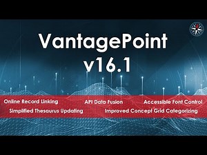 Introducing VantagePoint v16.1