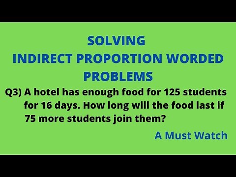 Indirect Proportion Worded Problems