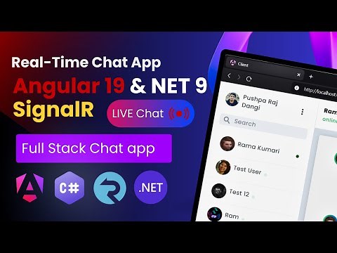 Real-Time Chat App using Angular 19 & ASP.NET Core SignalR - API #angular19 #dotnet9