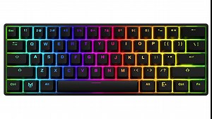 Matrix Elite Series Black 60% Mechanical Gaming Keyboard: Fast Switches - Millions of RGB Options - No Latency - 61 Keys - Doubleshot PBT keycaps - Hot Swappable (Brown Switches)