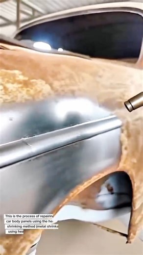 Restoring a Severely Rusted Car Panel Using a Heat-Shrinking Metal Repair Tool