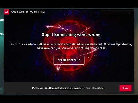 AMD error 205 fix (NO ddu, NOT disabling the Windows® Device Installation Settings