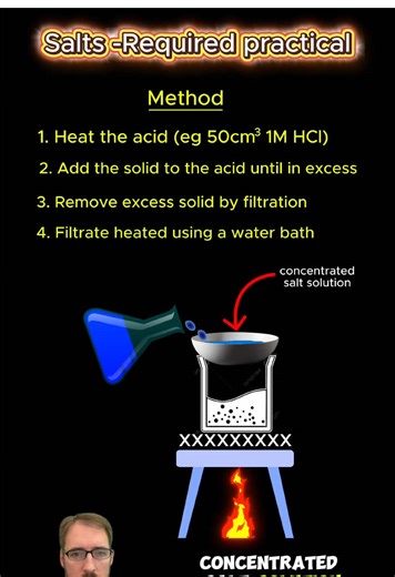 Salts required practical gcse chemistry #gcsechemistry #gcsechemistryrevision #fyp #StudyTok #foryou
