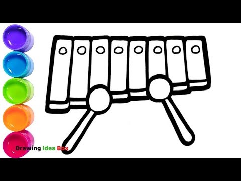 Let’s Draw a Colorful Xylophone! 🎶🌈 | Easy Drawing for Kids | Yup Yup Go