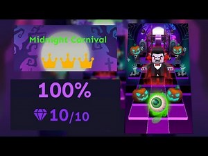 Rolling Sky Level 22 Midnight Carnival 100% Clear - All Gems & Crowns | SHAvibe