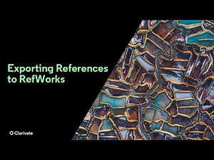 Exporting References to RefWorks
