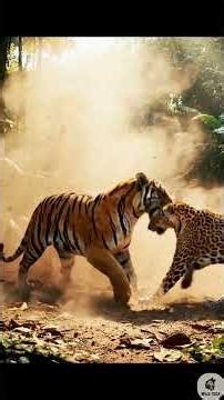 Leopard Ambush Interrupted by Tiger Real Jungle Predator Showdown Cinematic Wildlife #8kwildlife