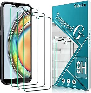 Slanku [3 Pack] Designed for Samsung Galaxy A01 Tempered Glass Screen Protector, 9H Hardness, Anti Scratch, Bubble Free
