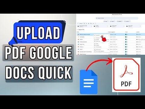 How To Upload PDF Google Docs Quick