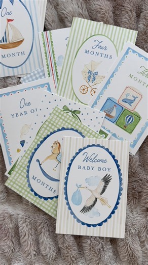 Baby Announcements & Milestone Cards 🩵