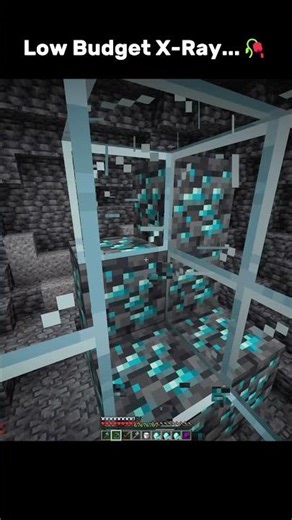 This is what happens when using No budget X-ray in Minecraft 😭 #minecraft #shorts