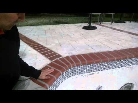 Concrete Pool Renovation Coping and Tile Details @Browningpoolsandspasmaryla9530