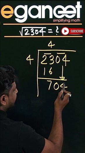 Square root of ANY NUMBER using long division method !👍😊