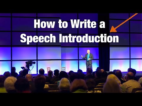 How to Write a Speech Introduction