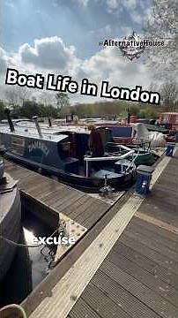 She lives full time on a narrowboat in Londonn