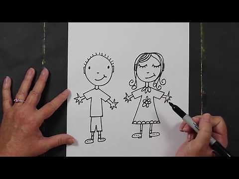 How to Draw a Cartoon Girl and Boy Step-By-Step for Kids