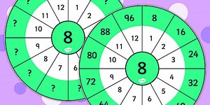 8 Times Table Wheel Cut Outs