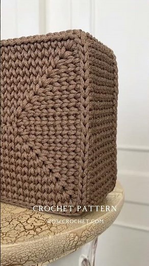 Crochet pattern “Rectangular Basket”. Follow the link to find a tutorial #crochetpatterns #crochet