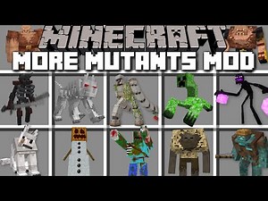 Minecraft MUTANT MOBS CREATURES MOD / DANGEROUS CREEPER GOLEM AND SKELETON TITANS !! Minecraft Mods