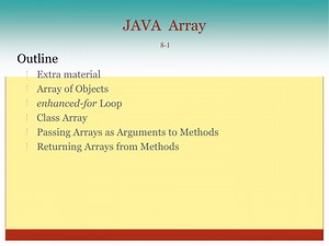 JAVA Array - SlideServe
