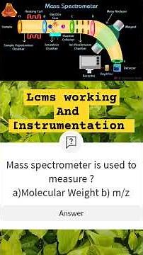 Mass Spectrometry I Principle and Instrumentation I #analyticalChemistry #lcms #massspectrometry