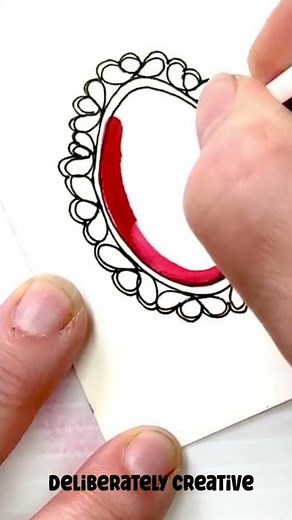 EASY! Drawing Gems - 1 minute Art Lessons - Alcohol Ink Ruby