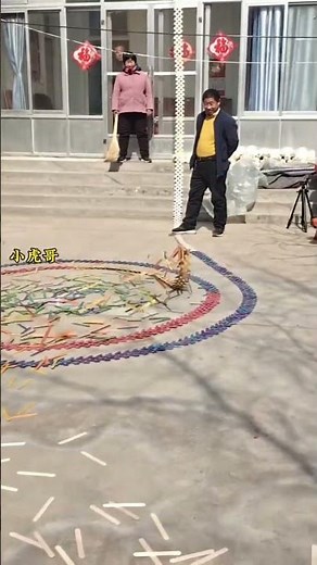 Perform a special skill ice cream stick dominoes!