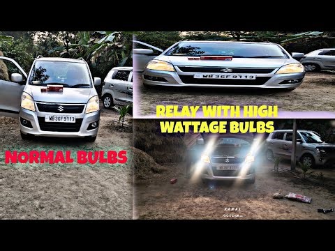 Headlight relay installation with 100/130w bulb || installations fitting vedio || headlight upgraded