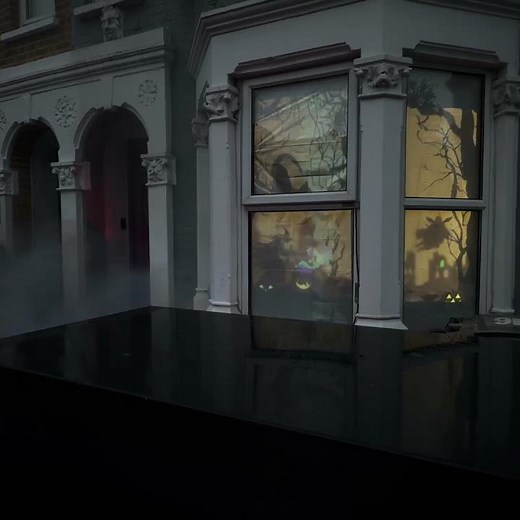 Halloween window projection (powered by Apple Silicon)