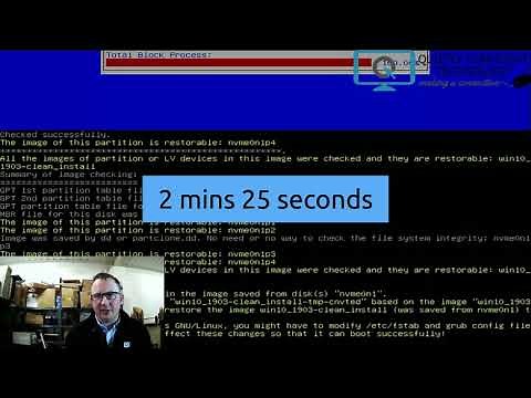 Installing windows 10 from a clonezilla image