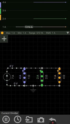 Current Divider Simulation | EveryCircuit