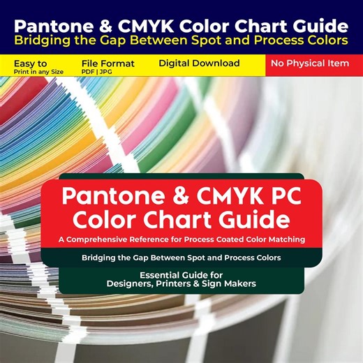 Pantone CMYK Color Chart Guide: Designer Color Matching (digital Download) - Etsy