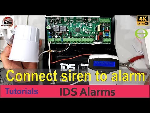 How to connect a12V siren to the IDS alarm panel - tutorial