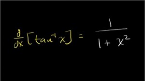 Derivative of inverse tangent