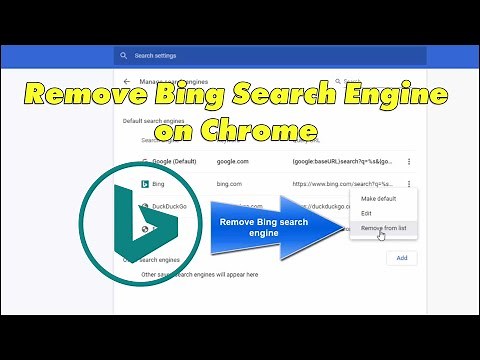 How To Remove The Bing Search Engine on Chrome browser