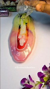 🌿 Stunning Epoxy Resin Leaf Art 🌿 Colorful Leaf Tray 🌿 #resinart
