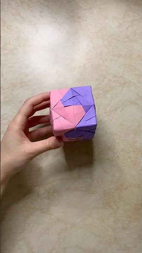 Easy Modular Origami Cube Tutorial | No Glue | Step-by-Step #origami #diy #easyorigami #papercraft